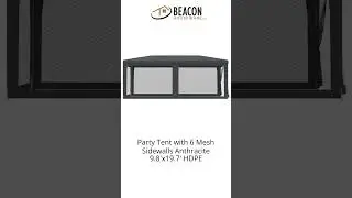 Party Tent with 6 Mesh Sidewalls Anthracite 9.8'x19.7' HDPE