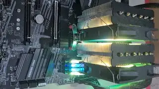 Thermalright Pearless Assassin 120 SE ARG с двумя черными башнями воздушного охлаждения устанавливается на материнскую плату AM4