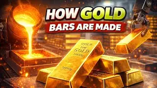 How Gold Bars Are Made in Factory | Real Gold Melting & Casting Process (Satisfying Sounds)