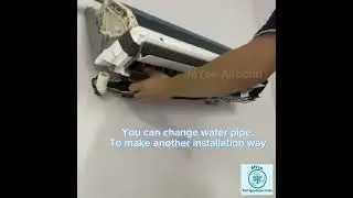 showing how to change and replace water drain pipe flexible in aircond daikin indoor unit