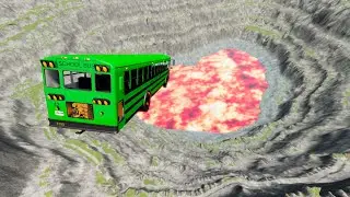 BeamNG.drive - Leap Of Death Car Jumps & Falls Into Red water