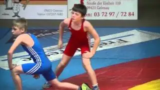 Ringen Erzgebirgscup in Gelenau, C-Jugend, Gr.rö., 42kg, Hartmann (Pausa) - Triebler (Frankfurt)