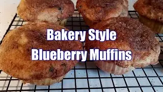 Bakery Style Blueberry Muffins
