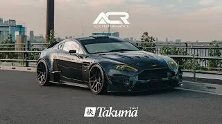 ACR Aston Martin Vantage Sunset cruise in Tokyo | 4K