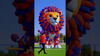 The mascot vibrato assistant placed on the football field is popular, co-produced #3danimals #ep16💯