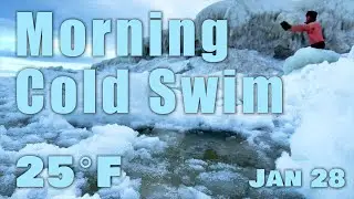 Lake Erie morning cold swim January 28 2025