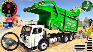 Реалистичный симулятор мусоровоза 3D &mdash; Водитель мусоровоза для городской дороги &mdash; Android GamePlay