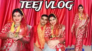 TEEJ SPECIAL NEPALI VLOG-HOW NEPALI COUPLE CELEBRATE TEEJ FASTING TOGETHER🥹FIRST TEEJ AFTER MARRIAGE
