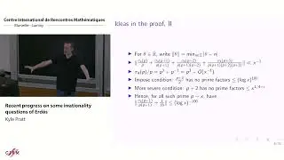 Kyle Pratt: Recent progress on some irrationality questions of Erdős