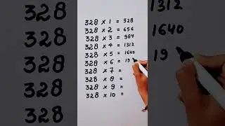 Write the Table of 328 in 19 second only..#maths #mathshack #mathstricks &lrm;@study_care0&nbsp;