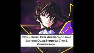 How I Feel After Choosing Editing Over Study In This L Generation 💀🥀 | #edit #animeedit #anime