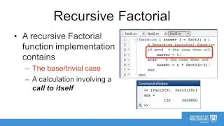 MATLAB Programming: Introduction to Recursion