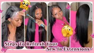 *Mark It*👻 How To: Refresh Your Sewin W/ Leaveout? Extended Hair On Natural Hair #Elfinhair