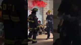 Technical Rescue in DC. Worker fell down open shaft in building under renovation. #DCsBravest