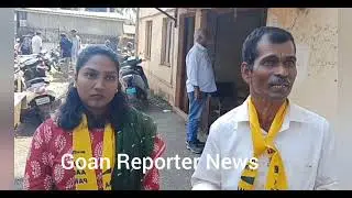 Goan Reporter: Tejaswini Gaonkar AAP candidate files nomination for rivona constituency.