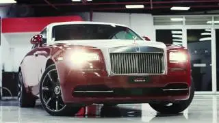 ROLLS ROYCE WRAITH full body wrapped in dark red & brushed titanium
