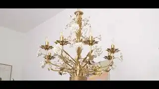 White Rose Crystal Chandelier---Luxury anf Fancy