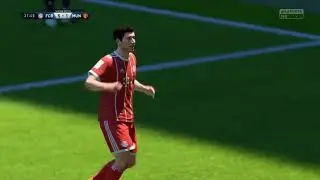 Robert Lewandowski goal against Manchester United F.C. - FIFA 18 - highlight