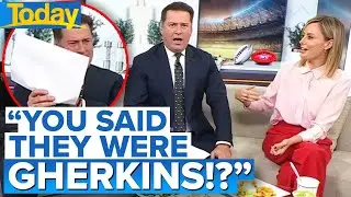 Karl accidentally eats jalapeno chilli on live TV | Today Show Australia