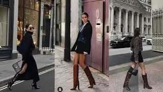 “Bold Steps in Style: Sleek Leather Long High-Heel Boots”