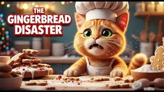 Cute Chef Cat Bakes Festive Gingerbread Cookies!