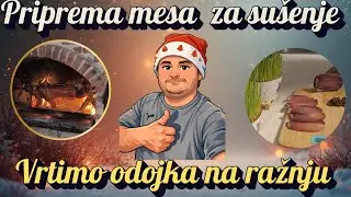 Radni dan pred blagdane od sušenja mesa pa  do pečenje odojka 🥩🥓🐖