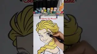 Drawing & Coloring Frozen Elsa & Anna Coloring Book Page