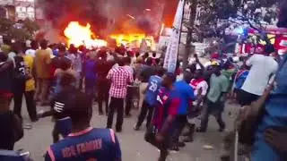 Fire at Molyko-Buea this breaking morning 29 Dec