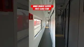Vande Bharat Sleeper Train FIRST CLASS COUPE tour with Shower onboard 😳 #shorts #luxury #travel
