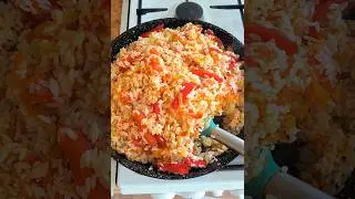 Рассыпчатый рис с овощами #рис #рисрассыпчатый #риссовощами #гарниркрыбе #гарниры