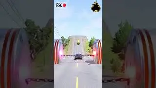 Car Police Chase X Bus vs Wild Chain - BeamNG.Drive #beamngdrive #beamng #car #bus #shorts