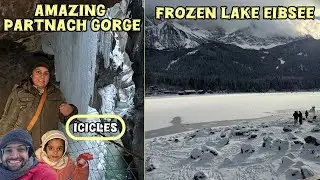 Amazing Partnach Gorge in winter | Things to do in Garmisch, Bavaria, Germany 🇩🇪, Frozen Lake Eibsee