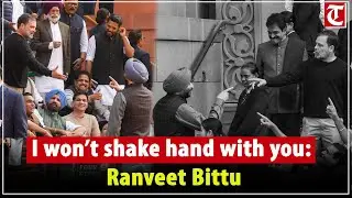 Union Minister Ravneet Bittu reacts to heated argument with Rahul Gandhi outside Parliament