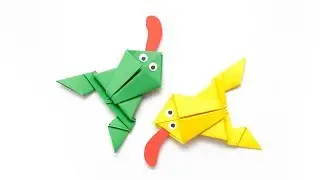 Springenden Origami Frosch falten Anleitung &raquo;