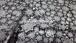 Latex sheet with flowers in a lacelook  #LatexRepair