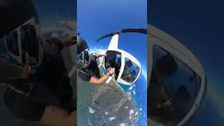 Standing outside of a helicopter at 10,000 feet #gopro #helicopter #gopromax #travel #skydive