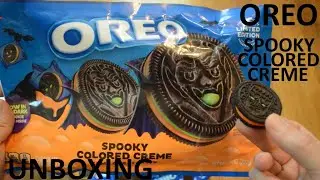 Unboxing Oreo Spooky Colored Creme Limited Edition Halloween Chocolate Sandwich Cookies