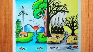 Environment Day Poster Drawing / Earth Day Drawing Poster making