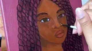 Painting A Birthday Gift For A Friend - Acrylic Painting Time Lapse