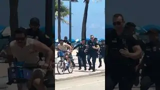 Man on bicycle almost escapes the cops
