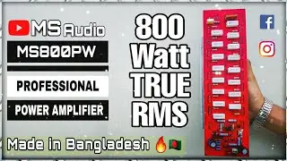 800W True RMS Class AB Professional Power Amplifier  review |#MS_Audio|#MS800PW| DIY projects
