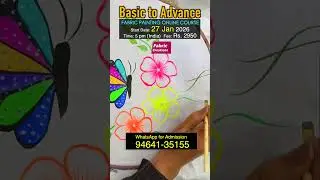 Fabric Painting Online Course - Evening Batch #fabricpainting #punjabisuit #pakistanifashion