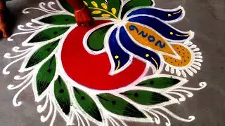 Simple New Year Rangolis 2026🌷New Year Muggulu 🌷New Year Poo Kolam🌷Beautiful Rangoli 🌷 Super rangoli