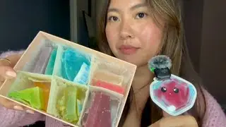 ASMR edible Crystal Candy 🧊💎🍬 (mukbang, crunchy, eating sounds, tapping,)