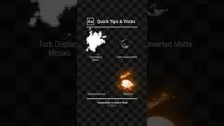 AE Tips Turbulent Displace & Mosaic Tech Animation