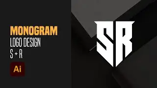 Tutorial Monogram Logo Design Letter SR With Grid in Adobe Illustrator