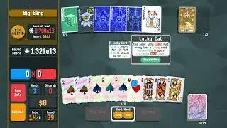 Balatro round with 234 trillion points (Ante 14, Big Blind)
