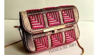 Diy New bag style - Diy plastic canvas purse full tutorial/  How to make pyramid stitch   #diy