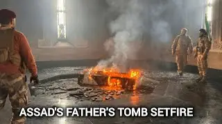 Tomb of Bashar al-Assad's father set on fire in Syria