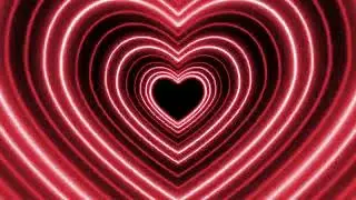Romantic Love Heart Tunnel Abstract Glow moving background | LED Mood Lights